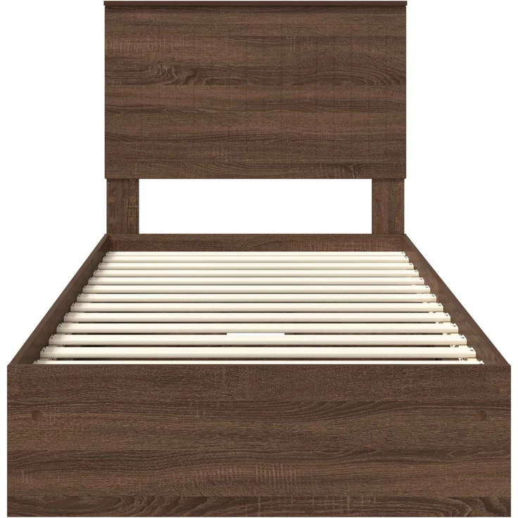 vidaXL Aufbewahrungsbett Braun Eichen-Optik 90 x 200 cm Holzwerkstoff 3411249 – Bild 7