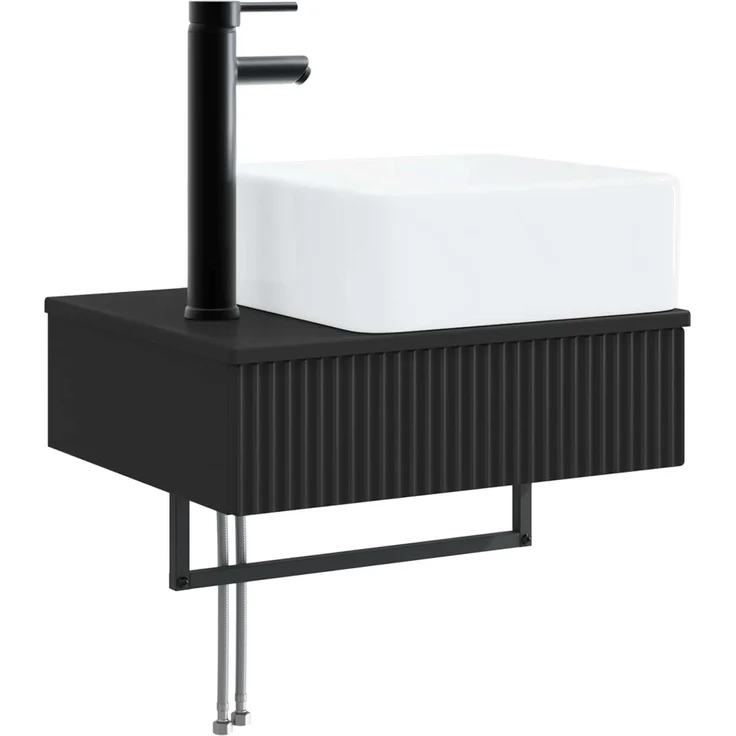 vidaXL Badezimmerschrank-Set 3 stk. Schwarz 130 x 41 x 80 cm 3405598 – Bild 5