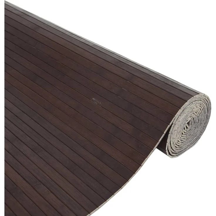 vidaXL Teppich Rechteckig Dunkelbraun 80x100 cm Bambus 376773 – Bild 4
