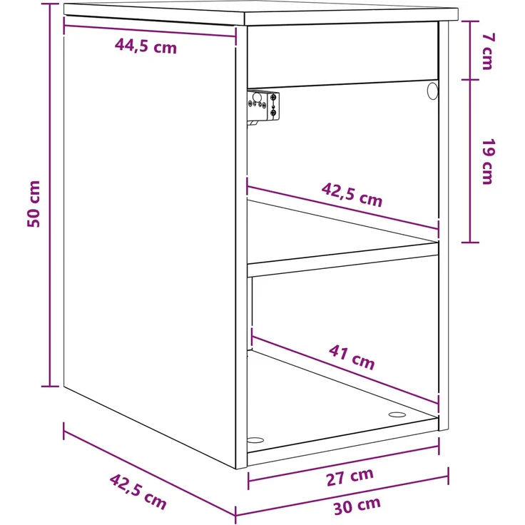 vidaXL Badezimmerschrank Artisan-Eiche 30 x 44,5 x 50 cm Holzwerkstoff 890357 – Bild 10
