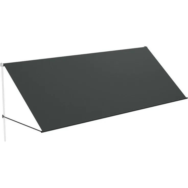 FIVMEN Markise Fallarmmarkise, Anthrazit, UV-Schutz für Balkon & Fenster Aluminiumrohre und 100% Polyestergewebe mit wasserdichter Beschichtung