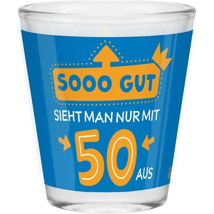 Schnapsglas Shot Stamper Lustiges Motiv Geschenk Sheepworld 50 Geburtstag 074537