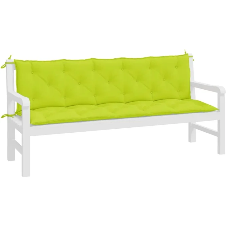 vidaXL Gartenbank-Auflagen 2 Stk. Hellgrün 180x50x7 cm Oxford-Gewebe 361727 – Bild 3