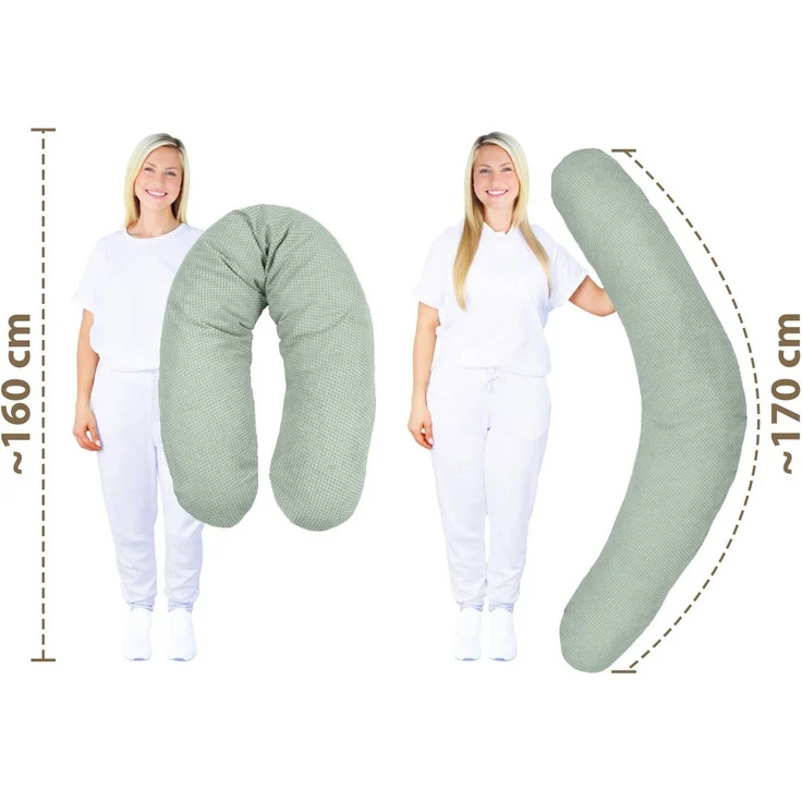 Amilian Stillkissen XXL 170 cm – Schwangerschaftskissen mit abnehmbarem Bezug, Komfortkissen für Erwachsene - Kuschelkissen für Baby, Pregnancy Pillow, Seitenschläferkissen, Lagerungskissen – Bild 2