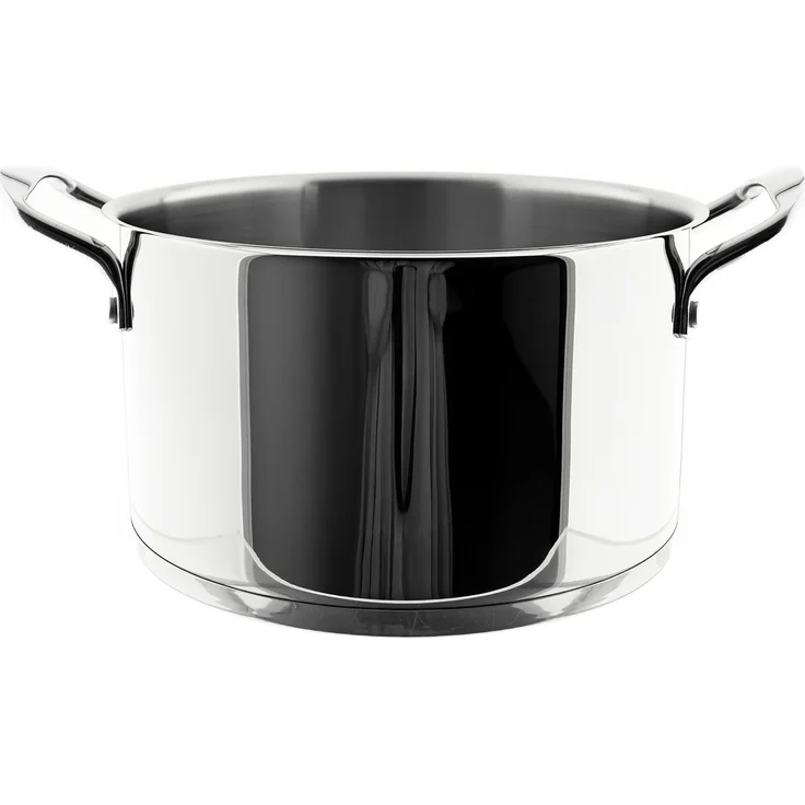 Hochwertiges Kochtopf aus Edelstahl mit Metallgriff und Glasdeckel in Silber 22 cm – Bild 4
