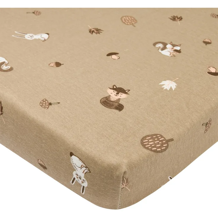 Meyco Spannbettlaken Print - Jersey - Forest Anima
