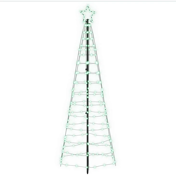 vidaXL LED-Weihnachtsbaum EKENAS 250 cm 300 LEDs Mehrfarbig Stahl 42050819 – Bild 2