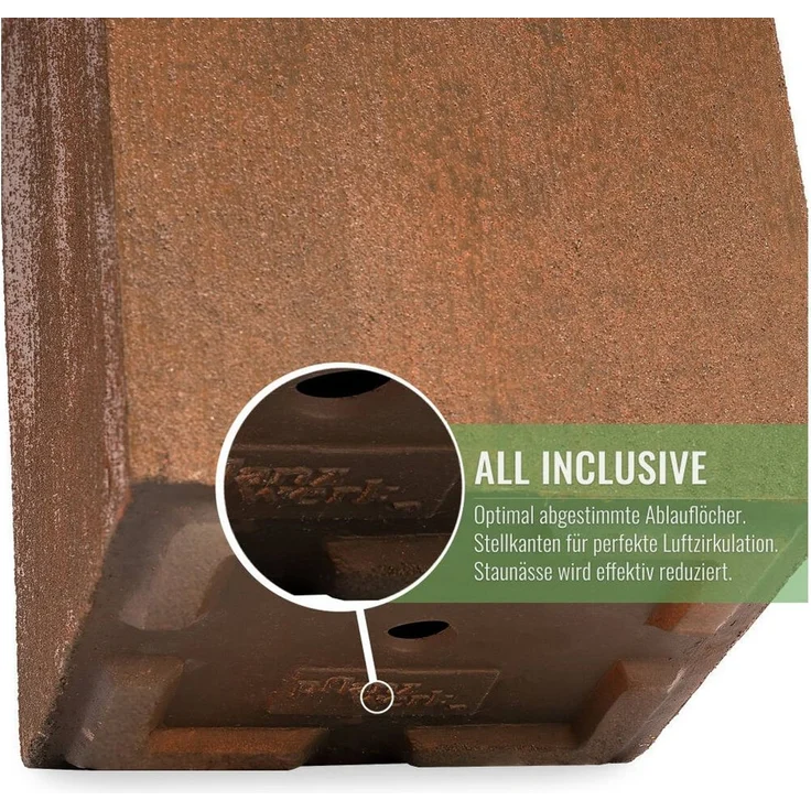 Pflanzwerk® Pflanzkübel Pflanzkübel TUB - (Rost) - 30cm x 60cm x 30cm, Fiberglas - Handgefertigt - Rechteckig - Frostbeständig – Bild 4