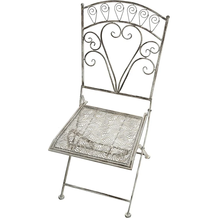 Gartenstuhl 2er Set NURRA klappbar Metall Grau – Bild 7