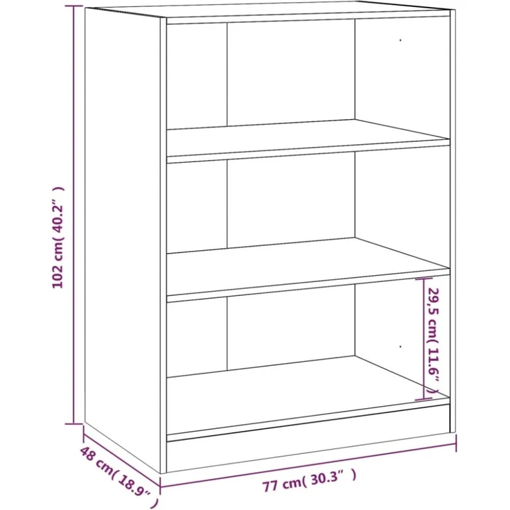 vidaXL Kleiderschrank Schwarz 77x48x102 cm Holzwerkstoff 840822 – Bild 9