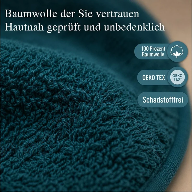 Komfortec Waschhandschuh 10er Set, Waschlappen, Saugfähig & Hautfreundlich, (Set, 10-St), Weich, 100% Baumwolle, 16x21 cm – Bild 4