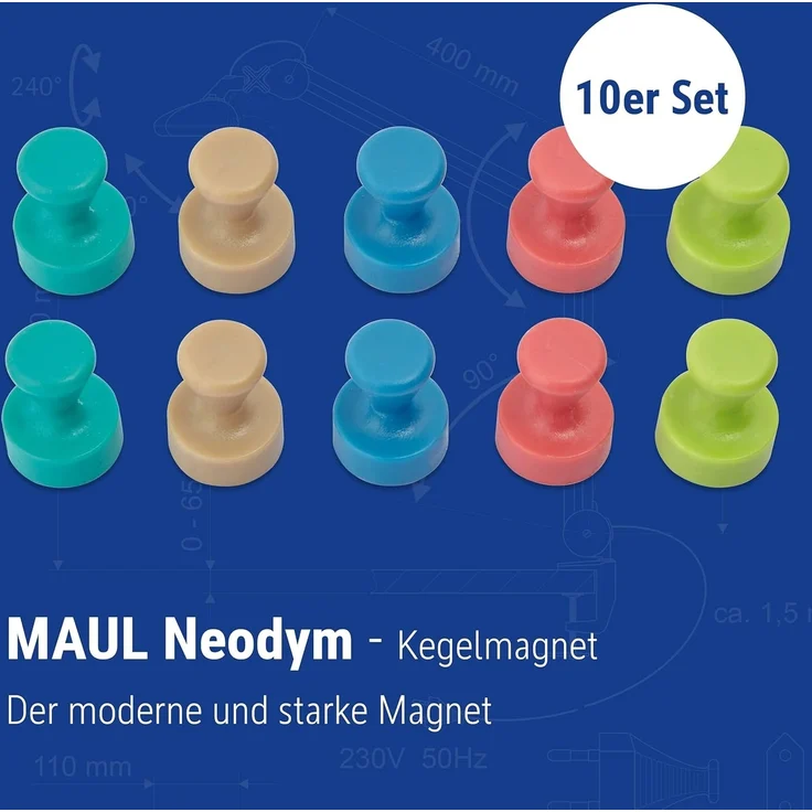 MAUL Neodym-Kegelmagnet Neodym 5 Stück(e) – Bild 2