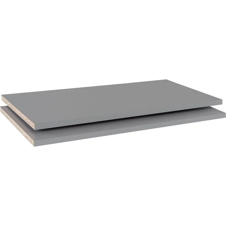 FORTE Extras Robes/Kds Einlegeböden, Holzwerkstoff, Grau, 57,8 x 32 x 1,5 cm