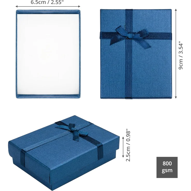 Kurtzy Geschenkbox Schmuck Geschenkbox Set 12 Stück 8,5 x 6,5 x 2,5 cm 6 Farben, Schmuck Geschenkbox 12 Stück 8,5 x 6,5 x 2,5 cm 6 Farben – Bild 5