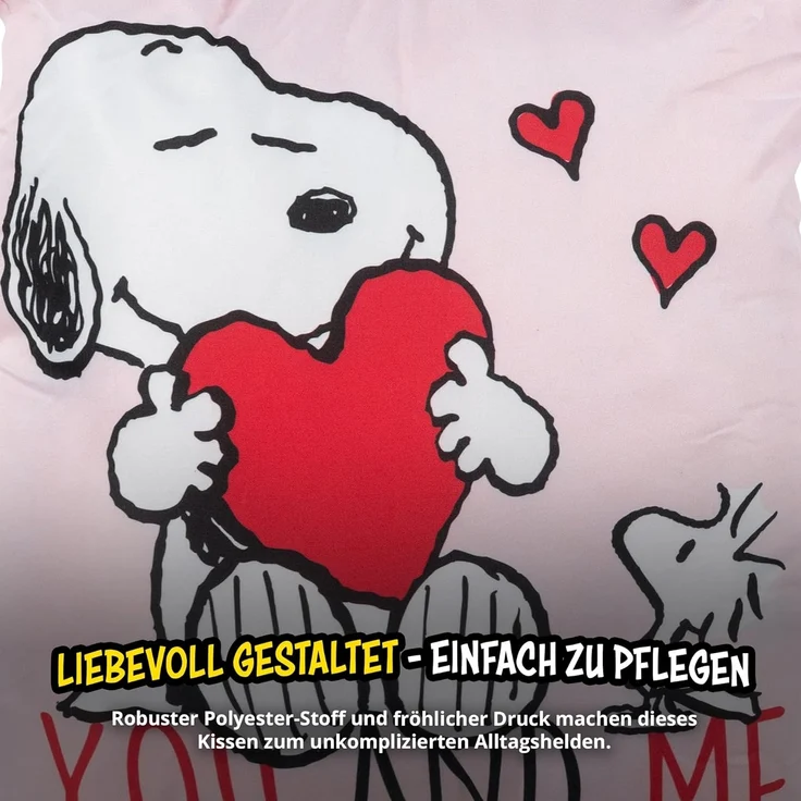 United Labels® Dekokissen Peanuts Snoopy Kissen You and Me Plüsch Zierkissen 40 x 40 cm – Bild 5