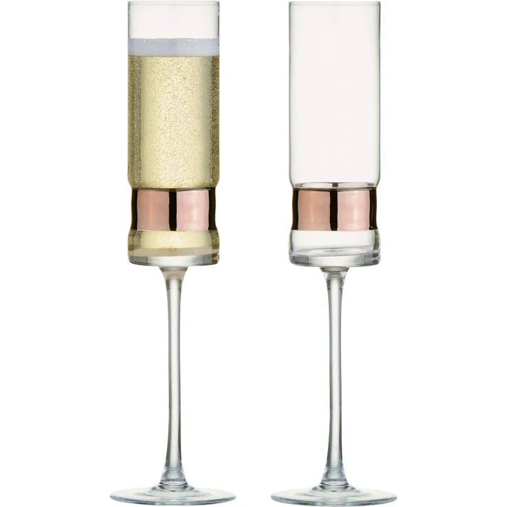 2er Set Anton Studio Designs SoHo Champagnerflöten Sektgläser bronze – Bild 1
