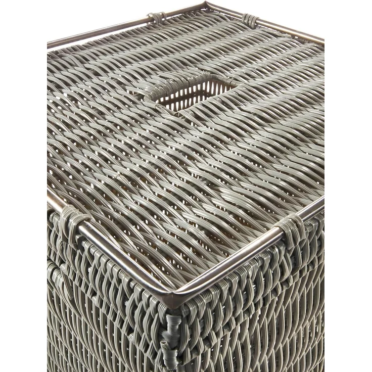 Kobolo Wäschekorb Wäschebehälter Wäschesammler mit Deckel - grau – Bild 9