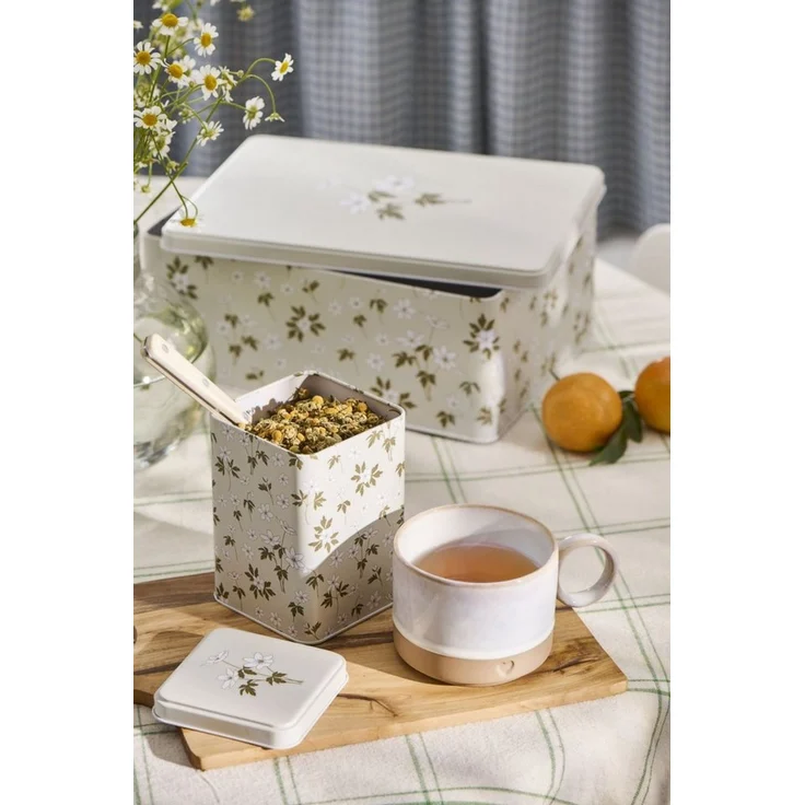 Ib Laursen - Vorratsdose Dose mit Deckel Anemonenmuster H 12,5cm Metall 32986-00 – Bild 2