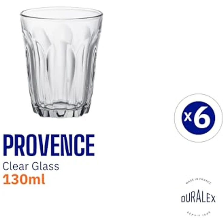 Trinkglas Duralex Provence Durchsichtig Kristall 130 ml (6 Stück) – Bild 3