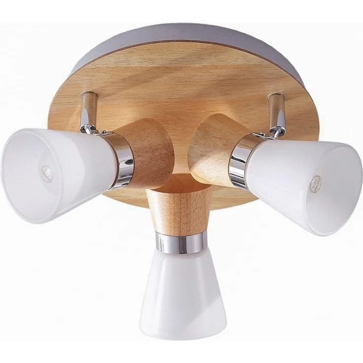 Lindby Deckenleuchten Vivica, Holz IP20, 3 x 40 W – Bild 1