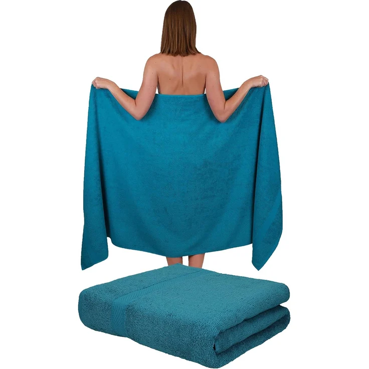 Betz Badetuch 2 Stück Badetücher PALERMO Größe 100x200 cm, 100% Baumwolle (Set), Badetuch