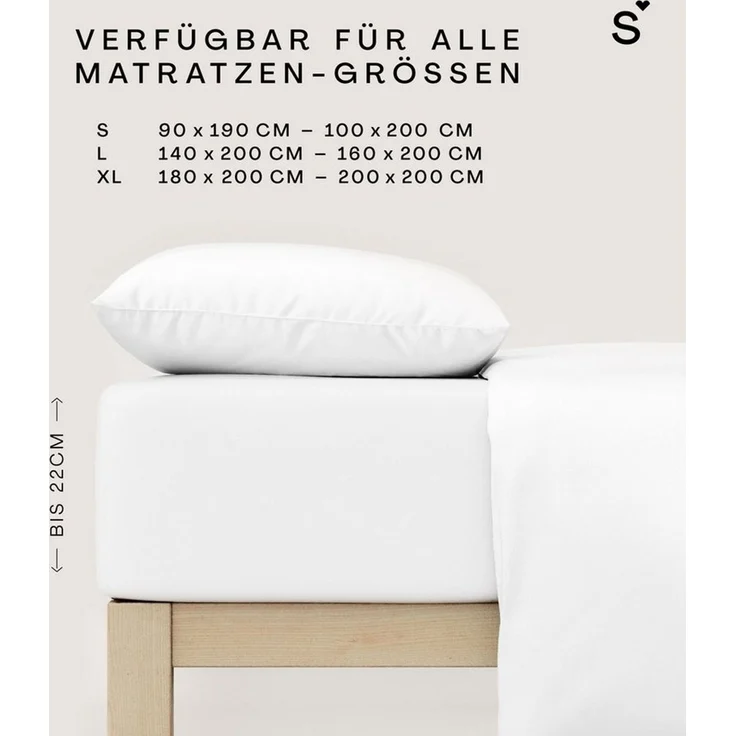 Schlafgut Mako Jersey Spannbetttuch Spannbettlaken 90x200 100x200 – Bild 3