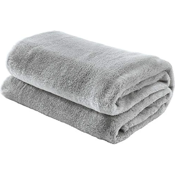 Wohndecke Wohndecke "Salerno", Erwin Müller, Teddy-Fleece Uni – Bild 2