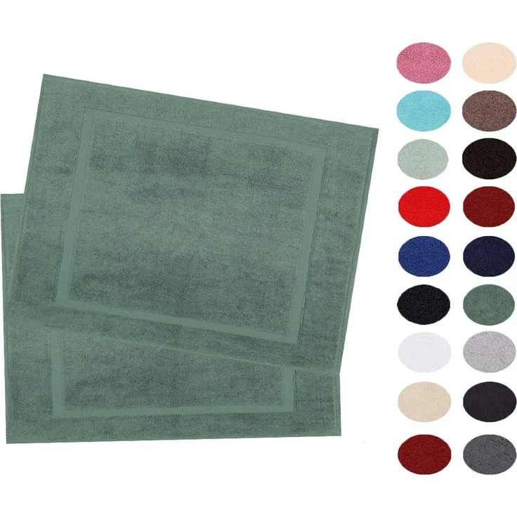 Betz Badematte 2er Set Badvorleger Premium Badematte Badteppich Größe 50x70 cm, beidseitig nutzbar, Baumwolle, Qualität 650g/m² – Bild 2