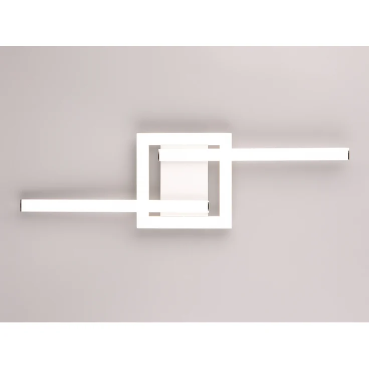LED Deckenleuchte, Metall, weiß, matt, L 54 cm – Bild 6