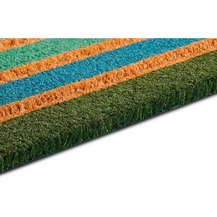 HANSE Home Fußmatte Mix Mats Kokos Colorful Stripes, Türmatte, rechteckig, Höhe: 15 mm, Strapazierfähig, pflegeleicht, robust, wetterfest, UV-beständig – Bild 4
