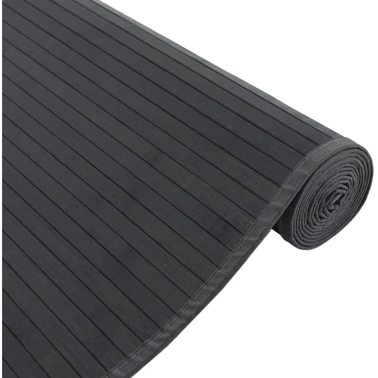 vidaXL Teppich Rechteckig Schwarz 80x300 cm Bambus 376912 – Bild 4