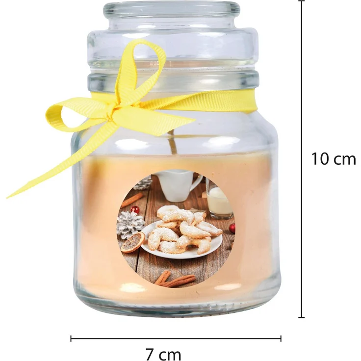 Duftkerze im Glas - Weihnachten Creme - Bonbon 120gr ( 30h ) – Bild 2
