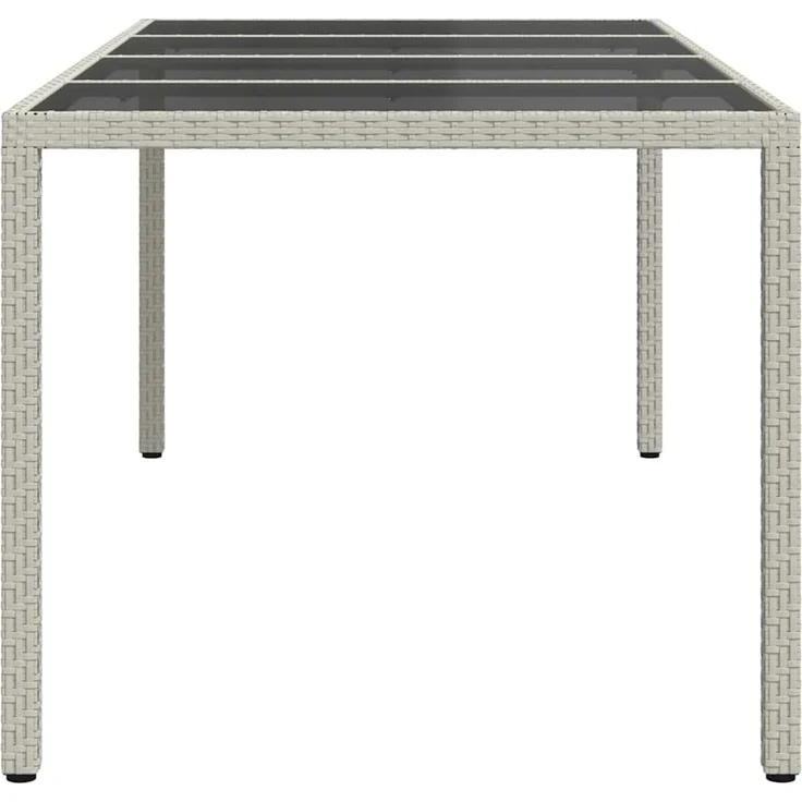 vidaXL Gartentisch Weiß 190 x 90 x 75 cm Poly-Rattan 362549 – Bild 4
