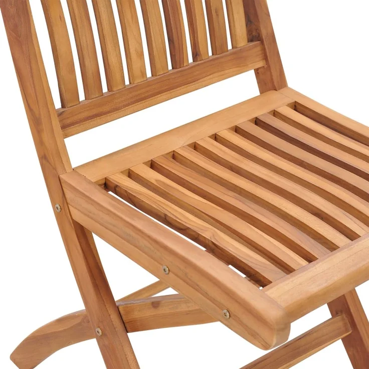 vidaXL Gartenstühle 2 Stk. mit Schwarzen Kissen Massivholz Teak 3062455 – Bild 4