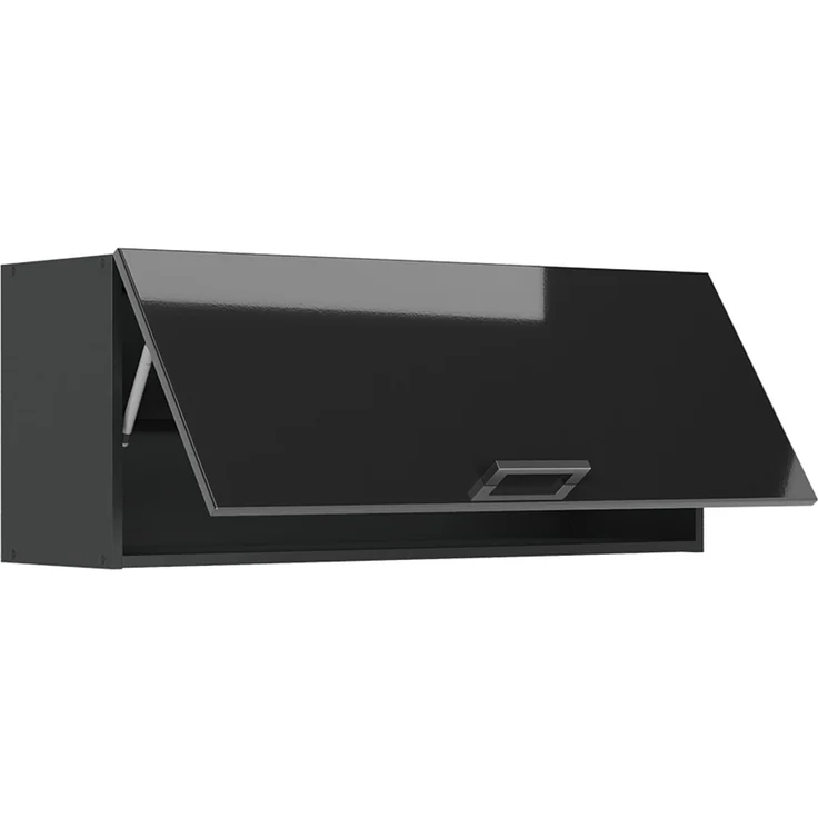 Hängeschrank R-Line Anthrazit Hochglanz/Anthrazit 100 cm Flach Vicco – Bild 3