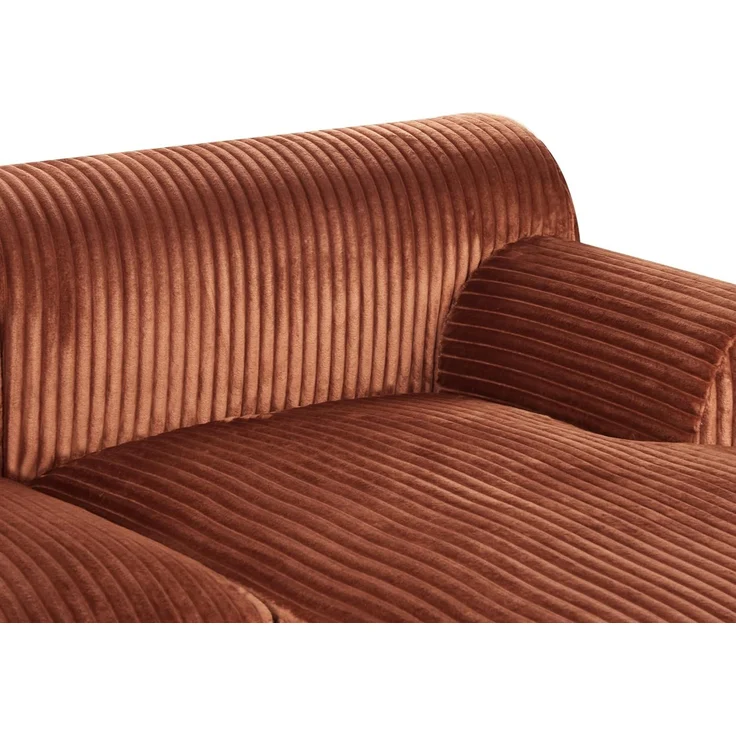 Ecksofa STENUM Cord Braun rechtsseitig – Bild 9