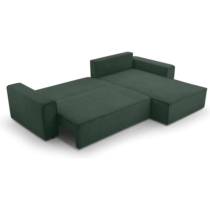 AX LIVING Dunkelgrün Cord Couch Form – Cedria L Wohnlandschaft 287cm – Bild 3