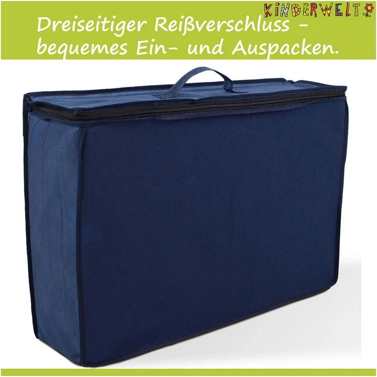 Kindermatratze Aufbewahrungstasche, KiNDERWELT, 18 cm hoch, Reißverschluss rundumgehend an der Oberseite – Bild 4