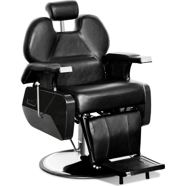 Barberpub Stuhl Barberpub hydraulischer Friseurstuhl Friseursessel 2687BK, 150° Kippbar, 13 cm höhenverstellbar