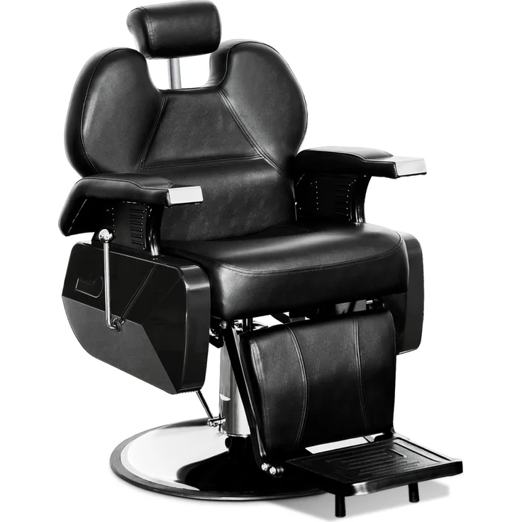 Barberpub Stuhl Barberpub hydraulischer Friseurstuhl Friseursessel 2687BK, 150° Kippbar, 13 cm höhenverstellbar – Bild 1