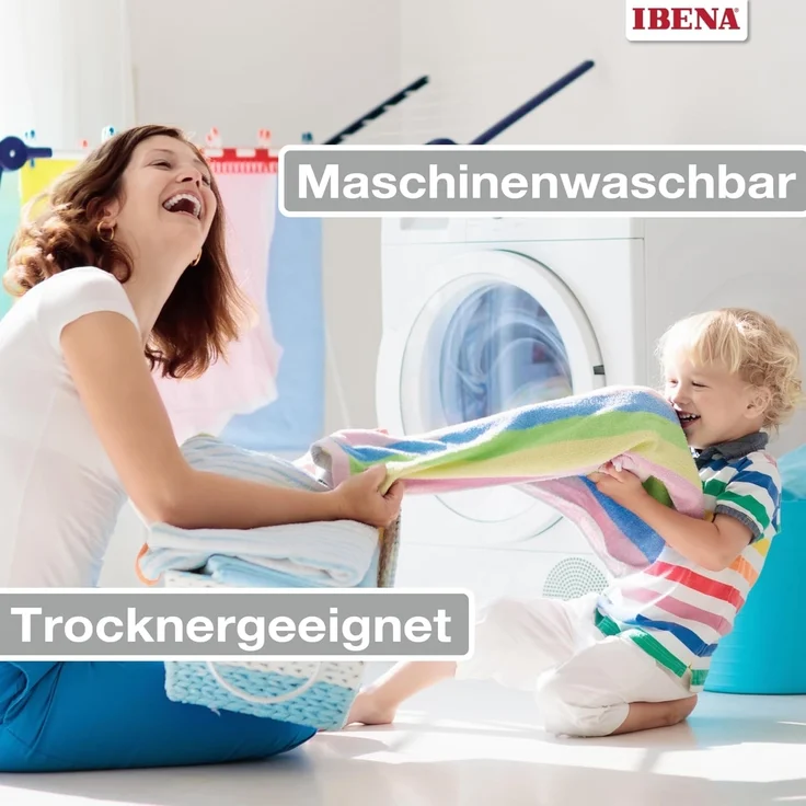 Ibena 'Granada' Kuscheldecke, Baumwollmischung anthrazit / grau, 150x200 cm – Bild 6