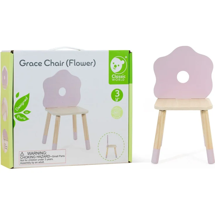 Classic World Kinderstuhl Classic World - Kinderstuhl Grace Blume - 28x28x50,1cm - ab 3 Jahre (1 St) – Bild 8