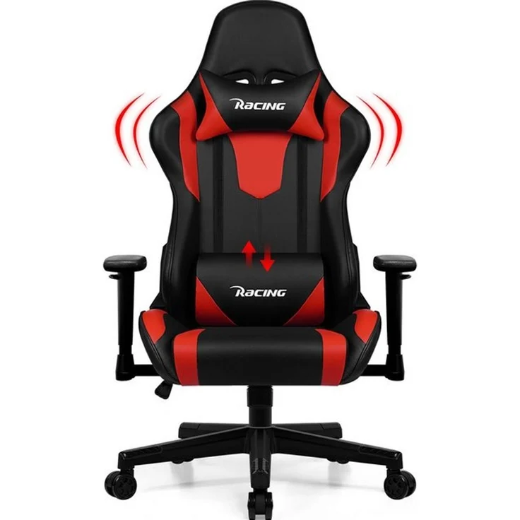 Adormii Gaming-Stuhl Gaming Stuhl ergonomisch Gaming Chair Bürostuhl verstellbare (Gaming Stuhl mit verstellbaren Lendenkissen, Armlehne und Kopfstütze, Gamer Stuhl Bequeme Sitzkissen), gepolsterter Gaming-Stuhl, bis 150 kg Belastbarkeit, mit Wippfunktion – Bild 4