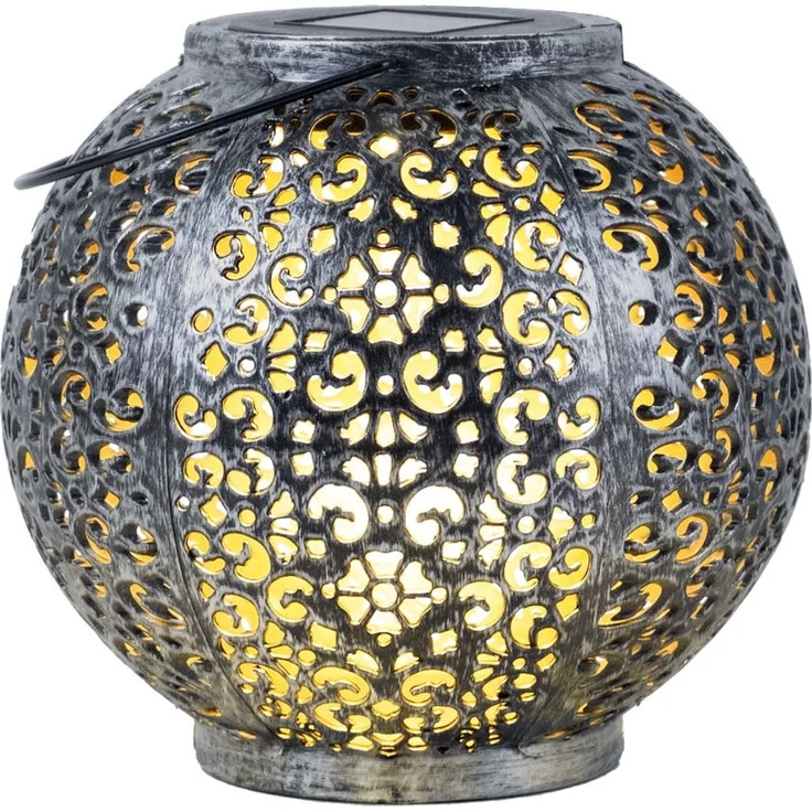 LED Solarleuchte, Kunststoff, Hängeleuchte, H 17 cm – Bild 1