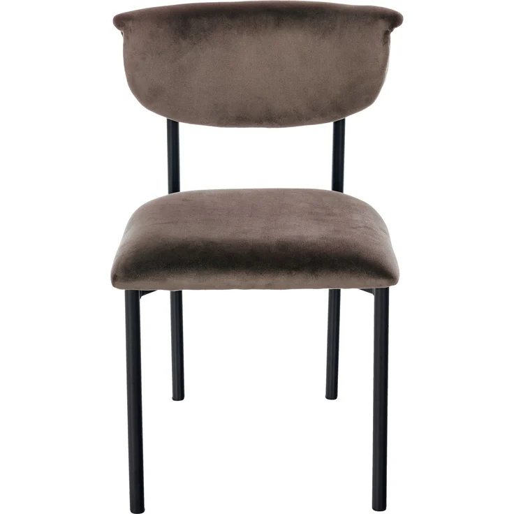 CLP Esszimmerstuhl Gambell mit Rückenlehne gepolsterter Samtbezug,braun – Bild 6