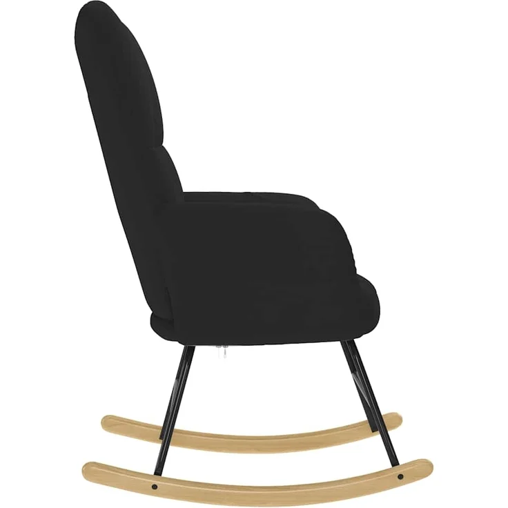vidaXL Schaukelstuhl Schwarz Stoff 4016791 – Bild 3