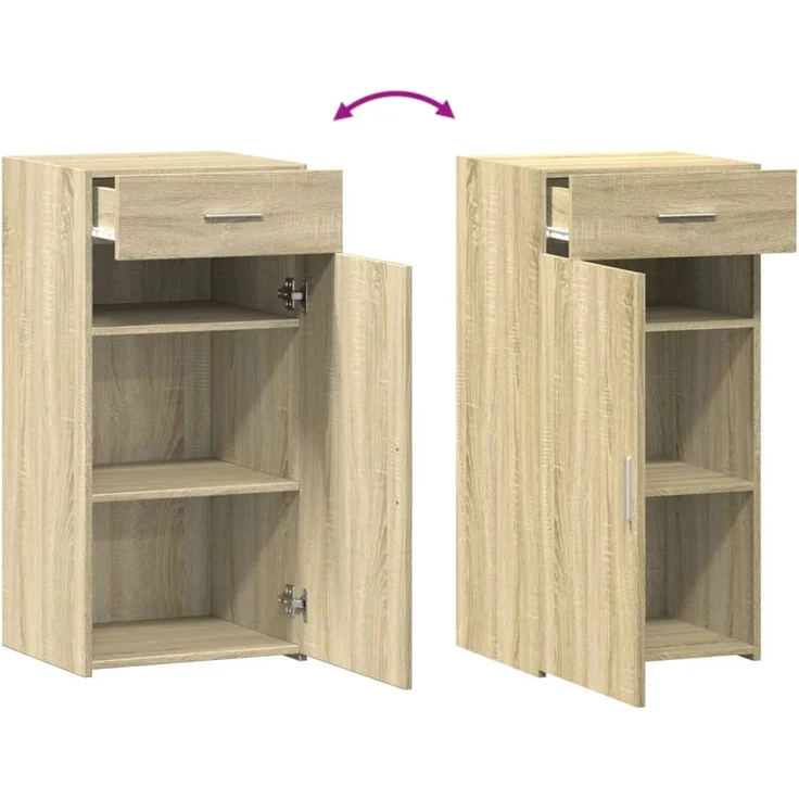 vidaXL Sideboard Sonoma-Eiche 45x42,5x93 cm Holzwerkstoff 846287 – Bild 7