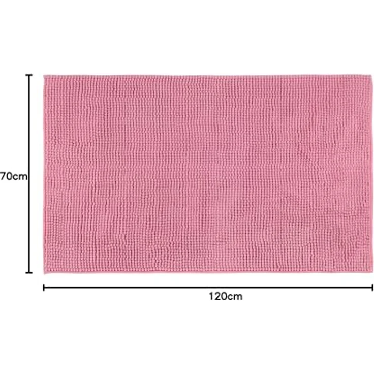 Gözze Anti-Rutsch-Badematte, Superweich aus 100% Mikrofaser, 70 x 120 cm, Altrosa – Bild 2