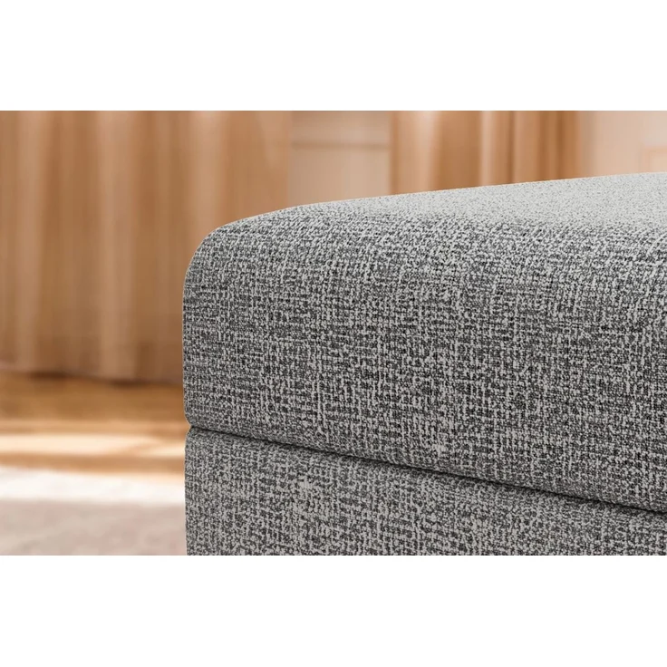 grauer Tweed-Pouf – Bild 2