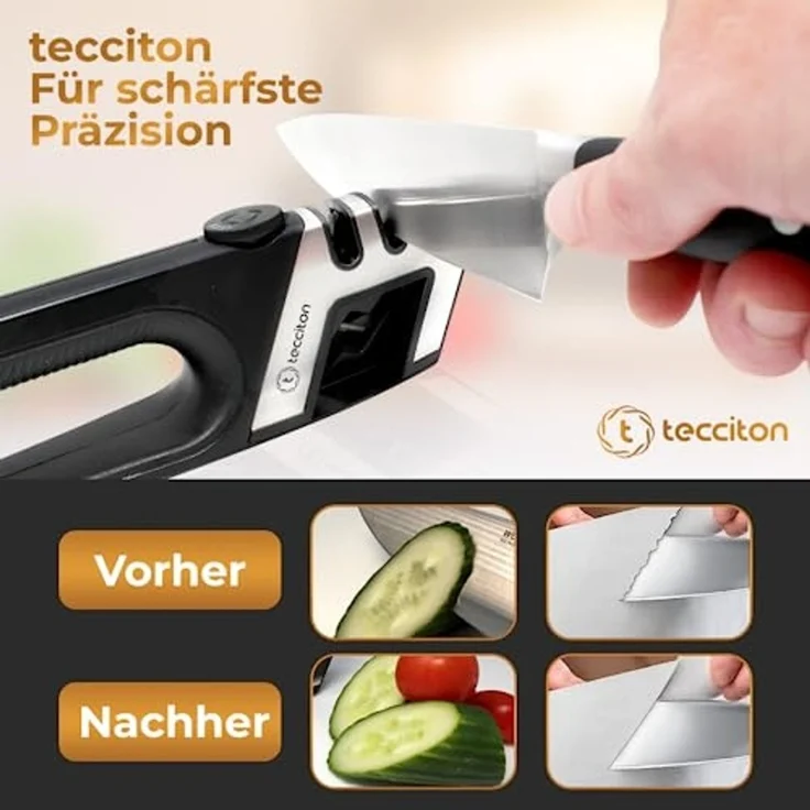 COFI 1453 Messerschärfer 4-in-1 mit ergonomischem Griff, ergonomischer Griff, 4in1 Messerschärfer, einstellbarer Schleifwinkel – Bild 7